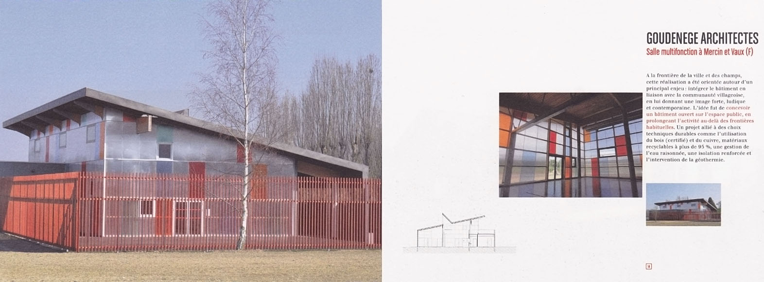 Salle multifonction à Mercin-et-Vaux - Goudenege architectes